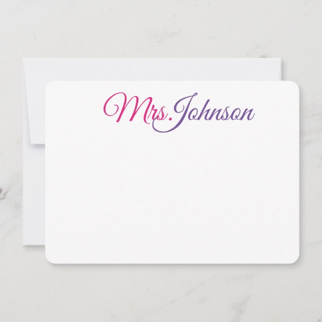 Colourful Notecards For Business or Personal (Front)