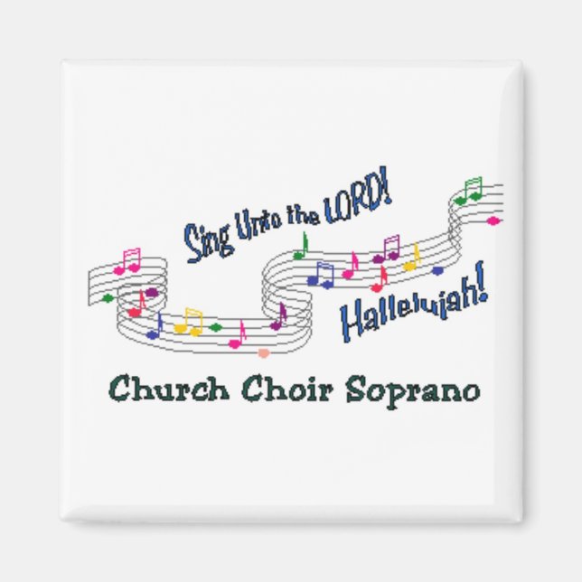 Colourful Notes Choir SATB Magnet (Front)