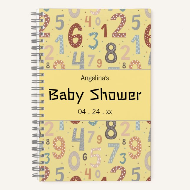 Colourful Number Gift List Pattern Notebook (Front)