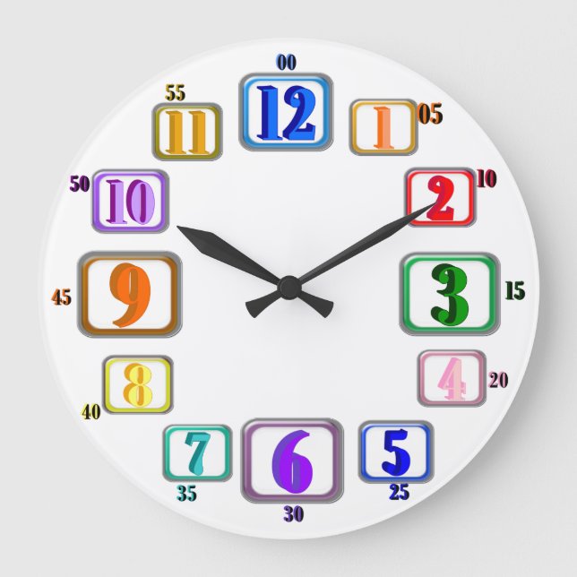 Colourful Numbers Clock (Front)
