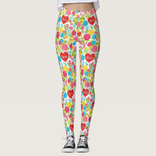 Colourful Nurse Floral Pattern (2) Leggings