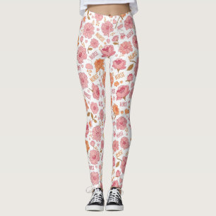 Colourful Nurse Floral Pattern (3) Leggings