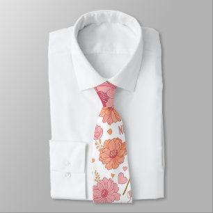 Colourful Nurse Floral Pattern (3) Tie