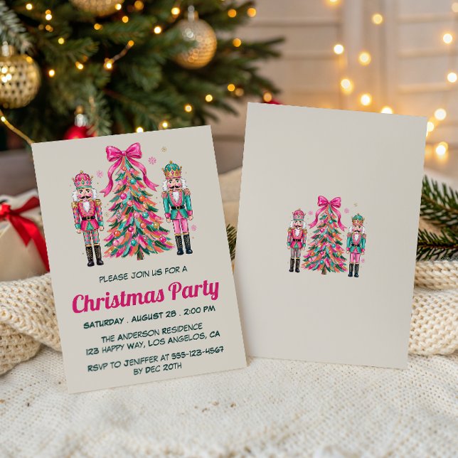 Colourful Nutcracker Christmas Party Invitation (Creator Uploaded)