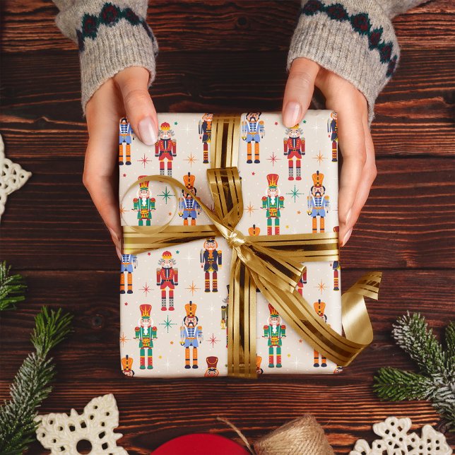 Colourful Nutcracker Christmas Pattern Wrapping Paper (Creator Uploaded)
