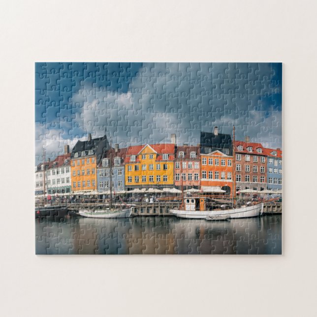 Colourful Nyhavn Waterfront Copenhagen Denmark Jigsaw Puzzle (Horizontal)