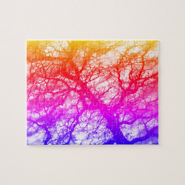 Colourful Oak Tree Design Jigsaw Puzzle (Horizontal)