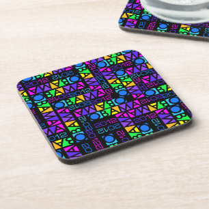 Colourful OBAMA 2012 coasters
