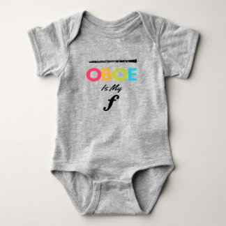 Colourful Oboe Is My Forte Oboist Funny   Baby Bodysuit