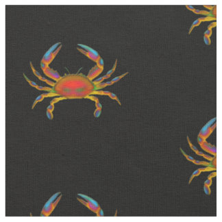 Colourful Ocean Crab Cotton Fabric