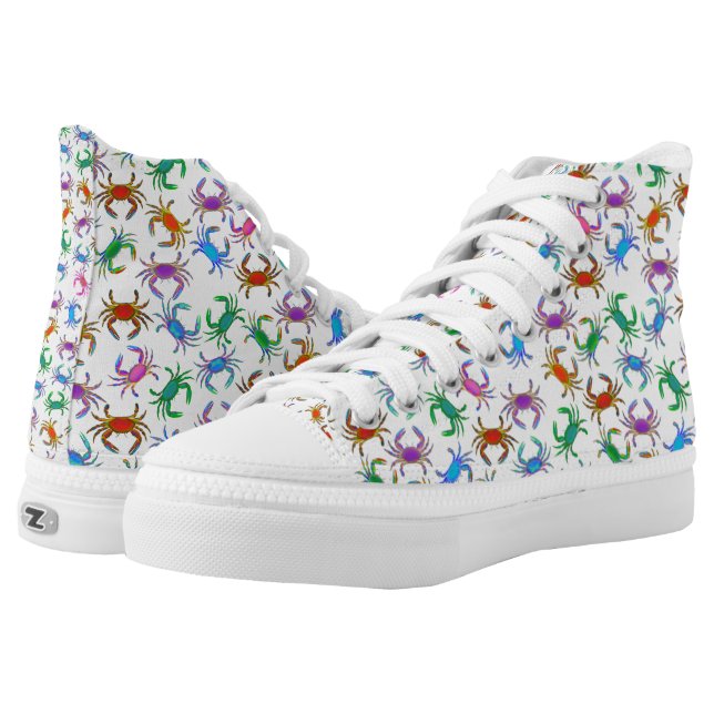 Colourful Ocean Crabs High Top Sneakers (Pair)