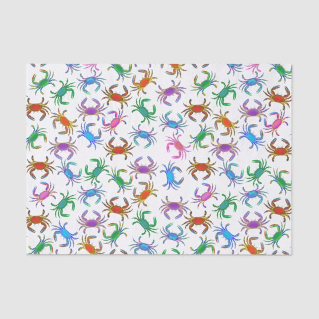 Colourful Ocean Crabs Tissue Paper (Front)