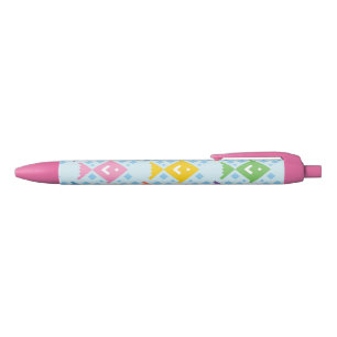 Colourful Ocean Fish Pattern Black Ink Pen
