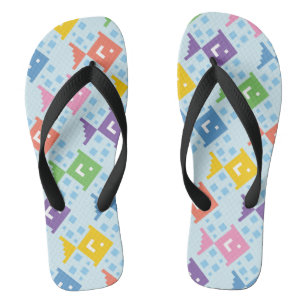 Colourful Ocean Fish Pattern Jandals