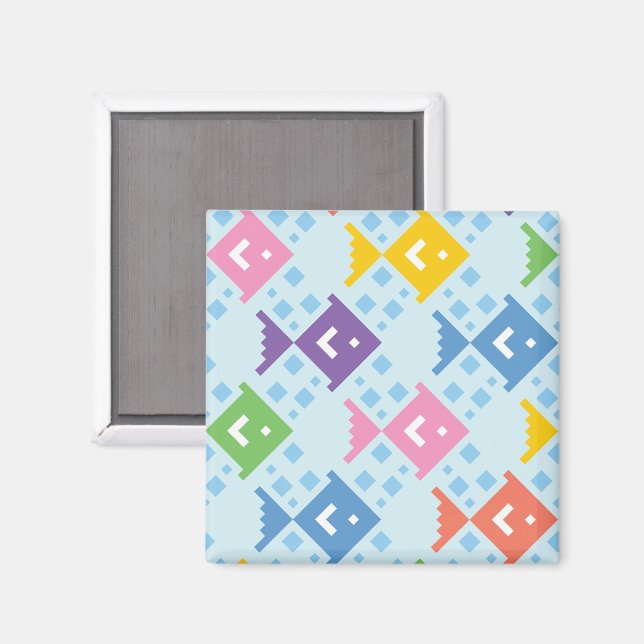 Colourful Ocean Fish Pattern Magnet (Front/Back)