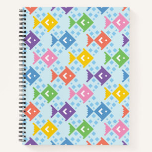 Colourful Ocean Fish Pattern Notebook