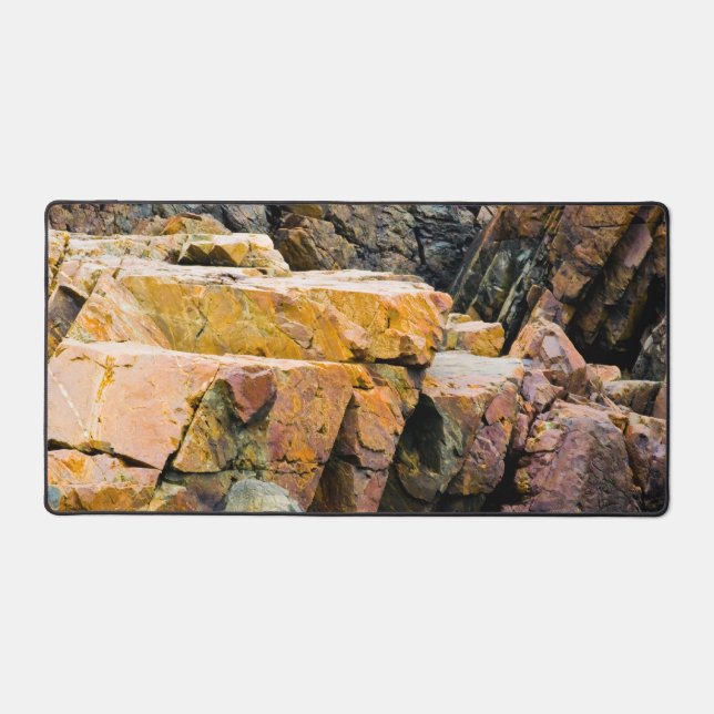 Colourful Ocean Rocks Print Desk Mat (Front)