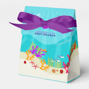 Colourful Ocean Sea Animals Baby Shower Favour Box