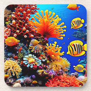 Colourful Ocean Underwater Life Coaster