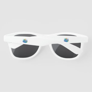 Colourful Ocean Waves Blue Glitter Sunshine Beach Sunglasses