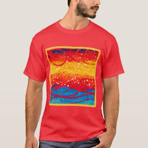 Colourful Ocean Waves Patterns. Buy Now T-Shirt