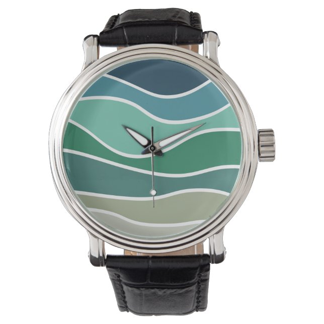 Colourful ocean waves watch (Front)
