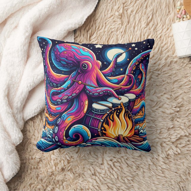 Colourful Octopus Drumming by the Campfire at Nigh Cushion (Blanket)