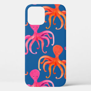 Colourful octopus seamless pattern iPhone 12 case
