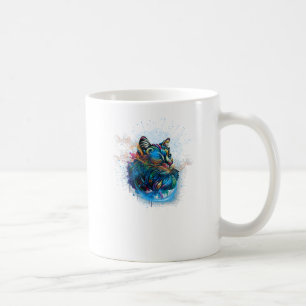 colourful of cat and abstract background coffee mug