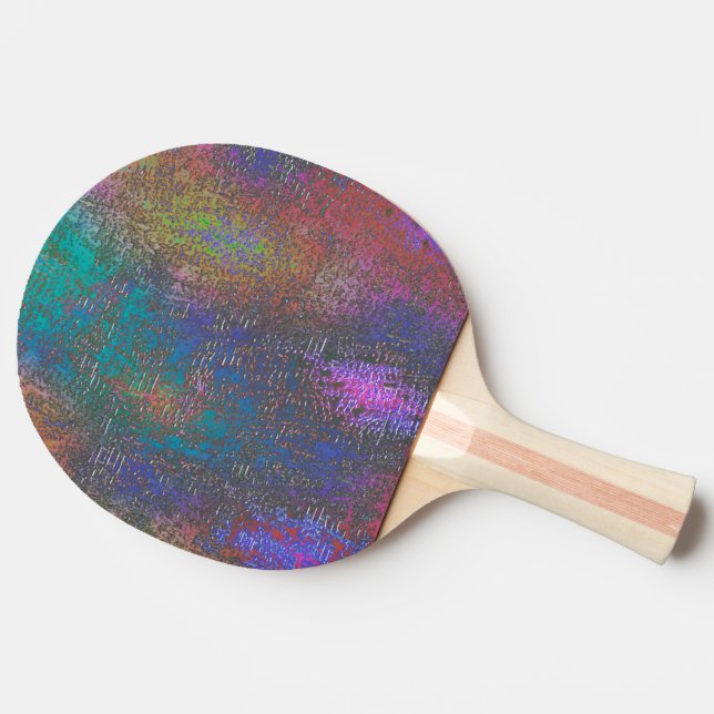 Colourful of smooth skinned shine, aged spots ping pong paddle (Back Side)