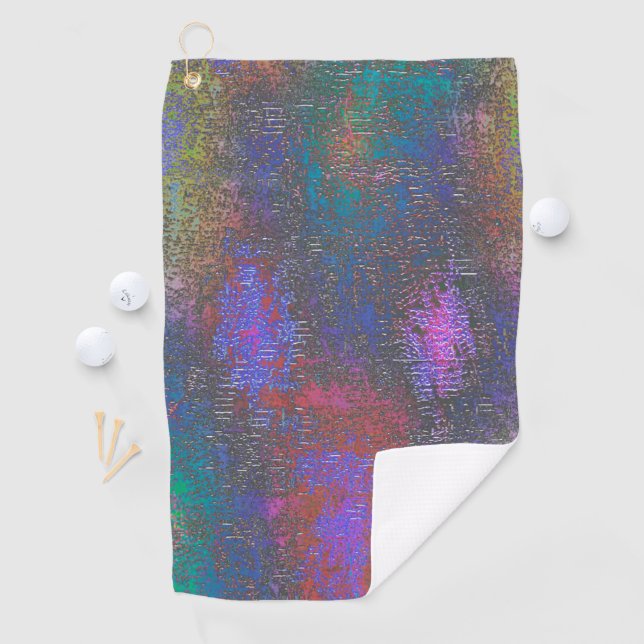 Colourful of smooth skinned shine, aged stain golf towel (InSitu)