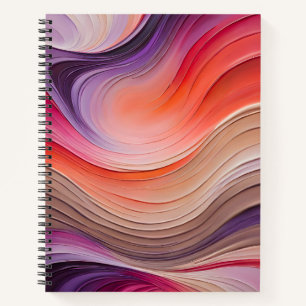 Colourful Oil Paint Art Spiral Notebook