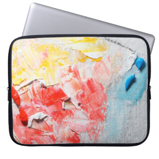 colourful oil paint on canvas paint,brush,stroke,b laptop sleeve