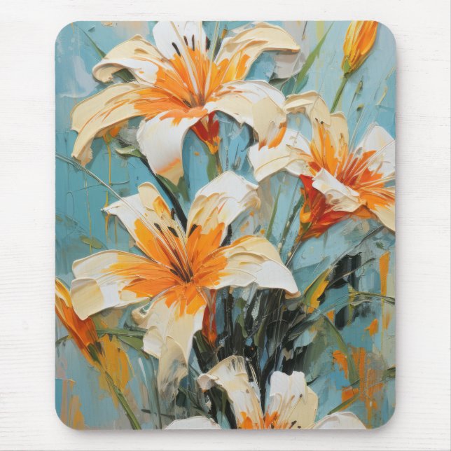 Colourful Oil painting Mouse Pad (Front)