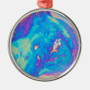Colourful oil patterns, Canada Metal Tree Decoration