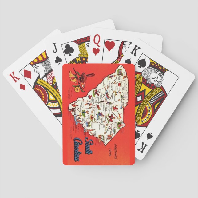  Colourful Old South Carolina Playing Cards (Back)