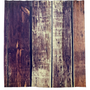 Colourful Old Wood Background - Vintage Dark Yello Shower Curtain