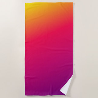 Colourful ombre gradient beach Towel