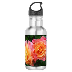 Colourful ombre roses photo 532 ml water bottle