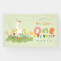 Colourful One Silly Goose 1st Birthday Welcome
