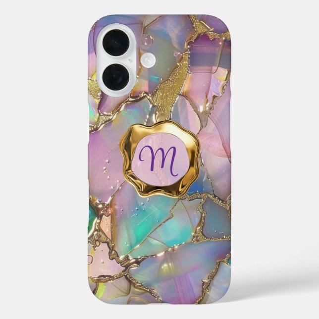 Colourful Opal and Liquid Gold Case-Mate iPhone Case (Back)