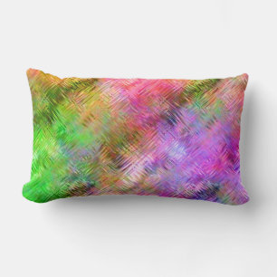 Colourful Opal Glassy Texture Lumbar Cushion