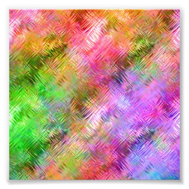 Colourful Opal Glassy Texture Photo Print (Front)