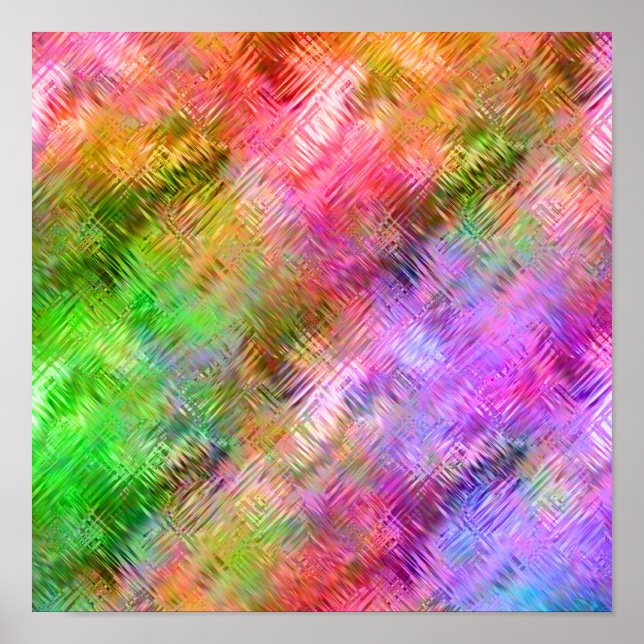 Colourful Opal Glassy Texture Poster (Front)