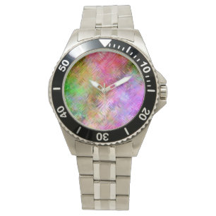 Colourful Opal Glassy Texture Watch