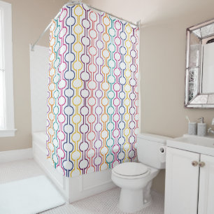 Colourful Open Circles Shower Curtain