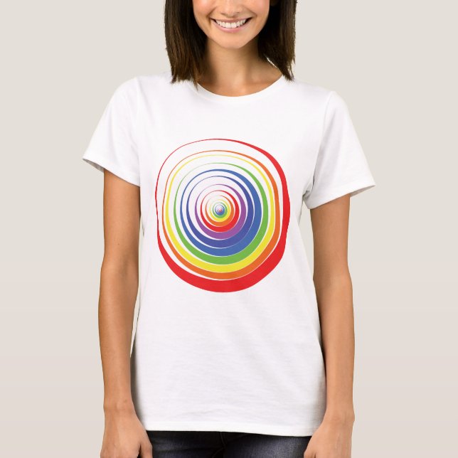 Colourful Optical Circles T-Shirt (Front)