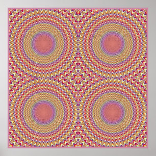 Colourful Optical Illusion - Eye Trick Poster