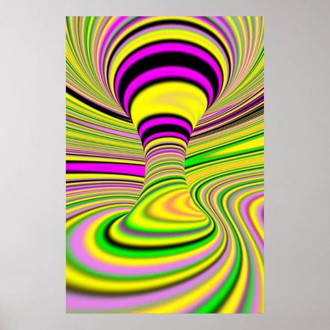 colourful Optical Illusion Poster (Front)