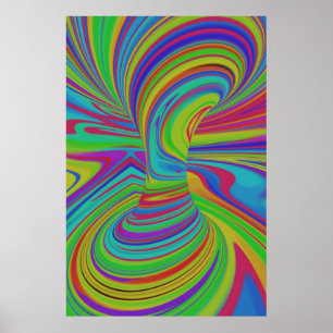 colourful Optical Illusion Poster
